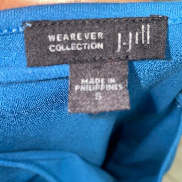 J. Jill Wearever Collection Blue Long Sleeve Crewneck Tunic Top Size Small - Picture 5 of 7